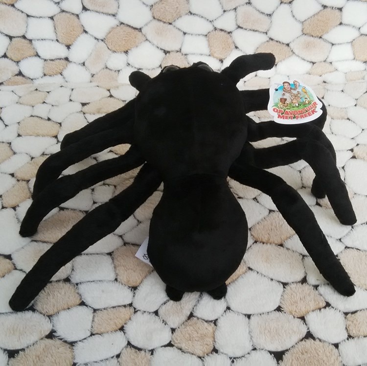 30 cm 무료 배송 크리 에이 티브 시뮬레이션 검은 거미 인형 플러시 장난감 부드러운 거미 인형 새해 생일 선물 소품